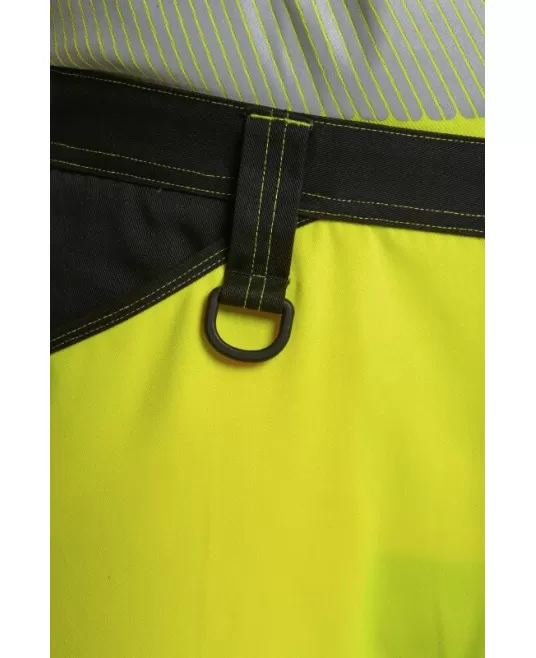 Pantaloni HiVis cu dungi reflectorizante,  Portocaliu si bleumarin Pantaloni HiVis cu dungi reflectorizante,  Portocaliu si bleumarin