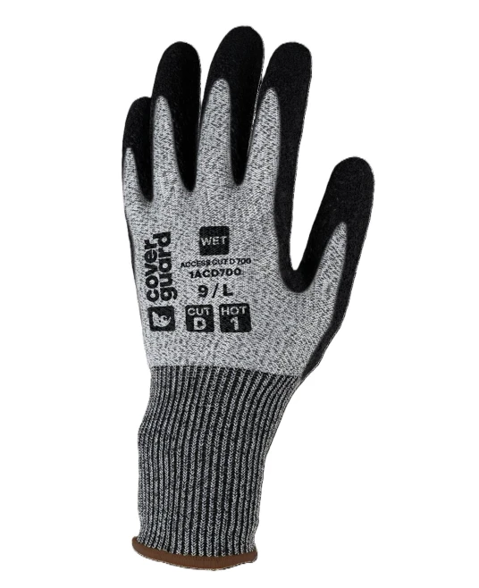 Manusi antitaiere cut D, mediu umed, protectie caldura 100°C