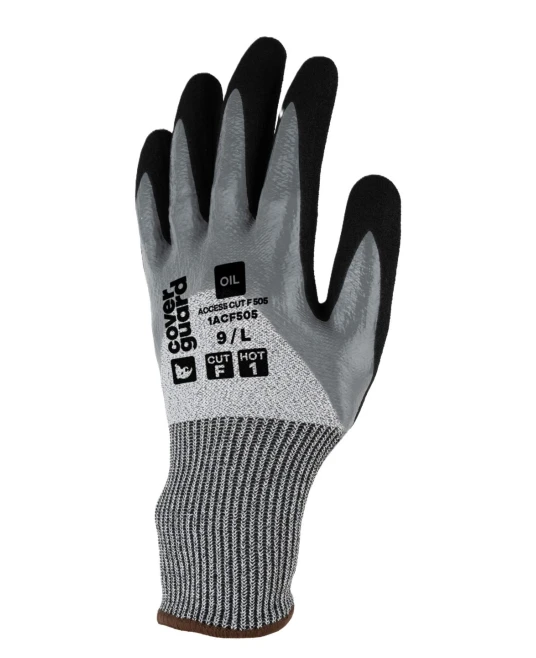 Manusi antitaiere cut F, mediu uleios, protectie caldura 100°C