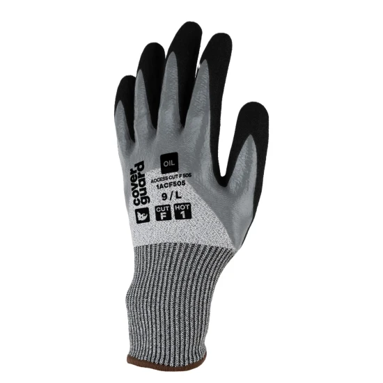 Manusi antitaiere cut F, mediu uleios, protectie caldura 100°C