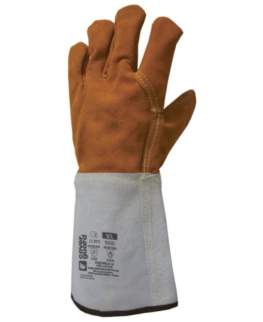 Manusi sudura TIG piele bovina, portocaliu