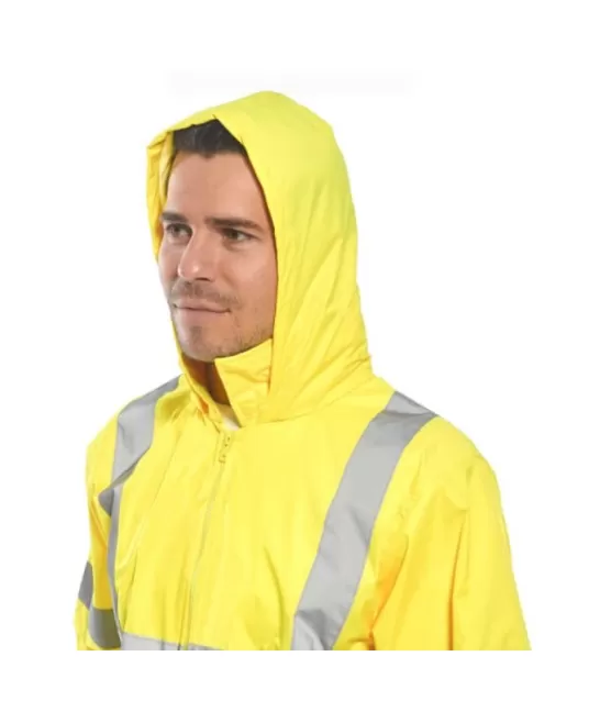 Jacheta de ploaie reflectorizanta, inalta vizibilitate, impermeabila [H440] Portocaliu