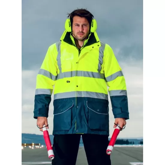 Jacheta HiVis 7 in 1 Portwest, galben bleumarin Jacheta HiVis 7 in 1 Portwest, galben bleumarin