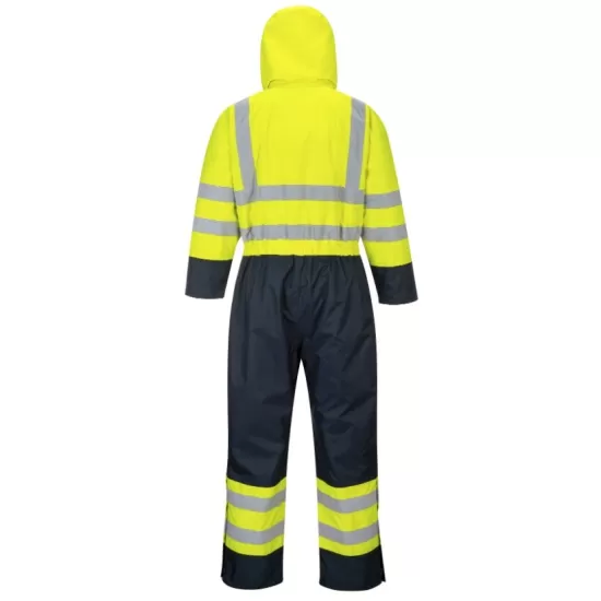 Combinezon vatuit reflectorizant, HiVis, Galben si negru Combinezon vatuit reflectorizant, HiVis, Galben si negru