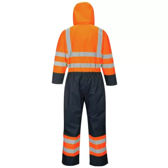 Combinezon vatuit reflectorizant, HiVis, Portocaliu si bleumarin Combinezon vatuit reflectorizant, HiVis, Portocaliu si bleumarin