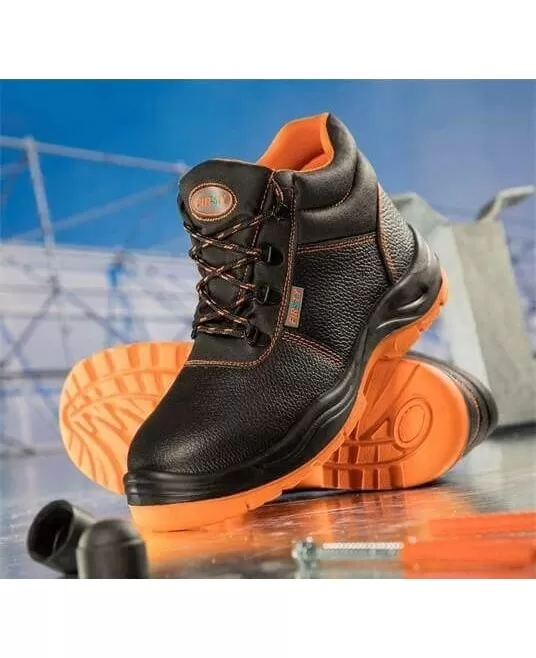 Bocanci de protectie S3 HRO FORTE [G3270] Negru si portocaliu