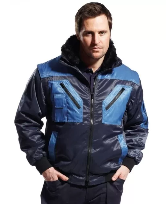 Jacheta 4 in 1 impermeabila, bleumarin-albastru