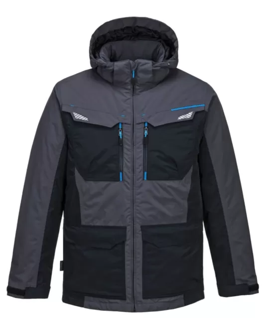 Jacheta vatuita premium, impermeabila si calduroasa Gri metalic