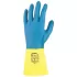 Manusi de protectie imersate in latex, galben-albastru