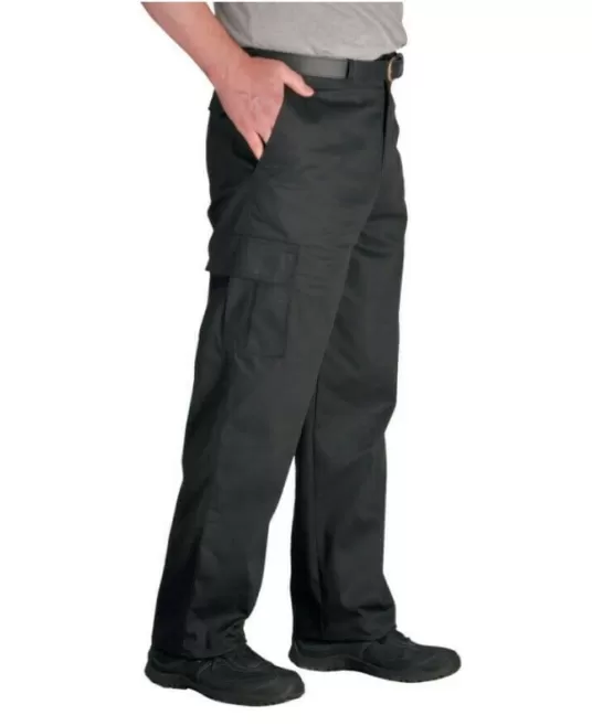 Pantaloni  Paza, buzunare Kombat, tercot 245g/m2 Negru