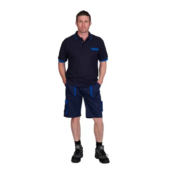 Pantaloni scurti de lucru, tercot 245g/m2,negru-gri Pantaloni scurti de lucru, tercot 245g/m2,negru-gri