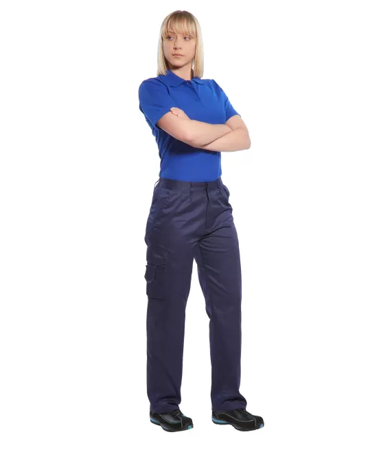 Pantaloni de lucru pentru femei, tercot, 210g/m2, buzunar lateral pe picior [C099] Bleumarin