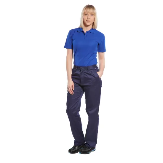 Pantaloni de lucru pentru femei, tercot, 210g/m2, buzunar lateral pe picior [C099] Bleumarin