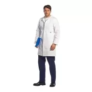 Halat medical pentru barbati, 3 buzunare, tercot, 245g/m2 [C852] Alb