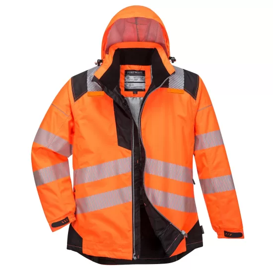 Jacheta vatuita premium HiVis, portocaliu negru Jacheta vatuita premium HiVis, portocaliu negru