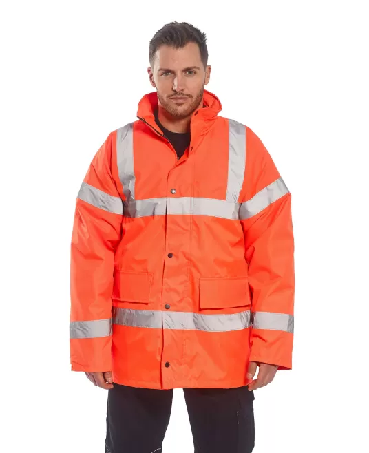 Jacheta vatuita reflectorizanta, inalta vizibilitate, HiVis [RT30] Portocaliu