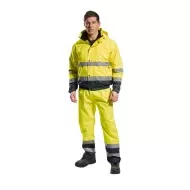 Jacheta vatuita reflectorizanta impermeabila, Galben si bleumarin