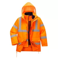 Jacheta impermeabila reflectorizanta, inalta vizibilitate [RT63] Portocaliu
