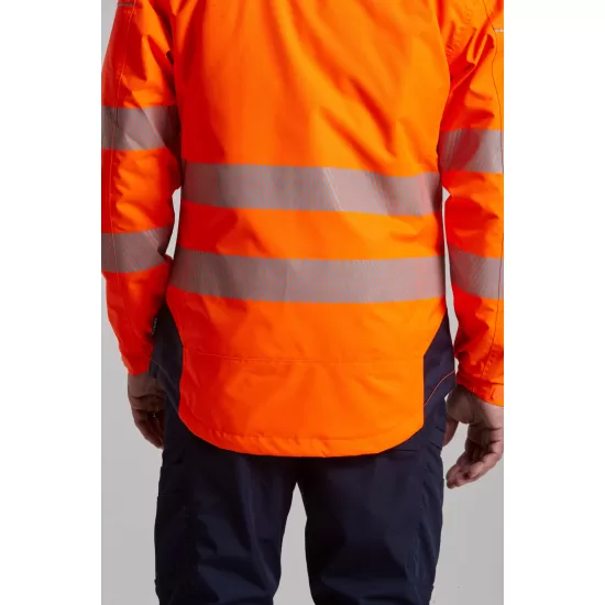 Jacheta premium softshell HiVis reflectorizant PW3, Portocaliu negru Jacheta premium softshell HiVis reflectorizant PW3, Portocaliu negru