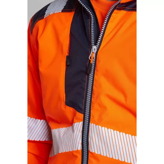 Jacheta premium softshell HiVis reflectorizant PW3, Portocaliu negru Jacheta premium softshell HiVis reflectorizant PW3, Portocaliu negru