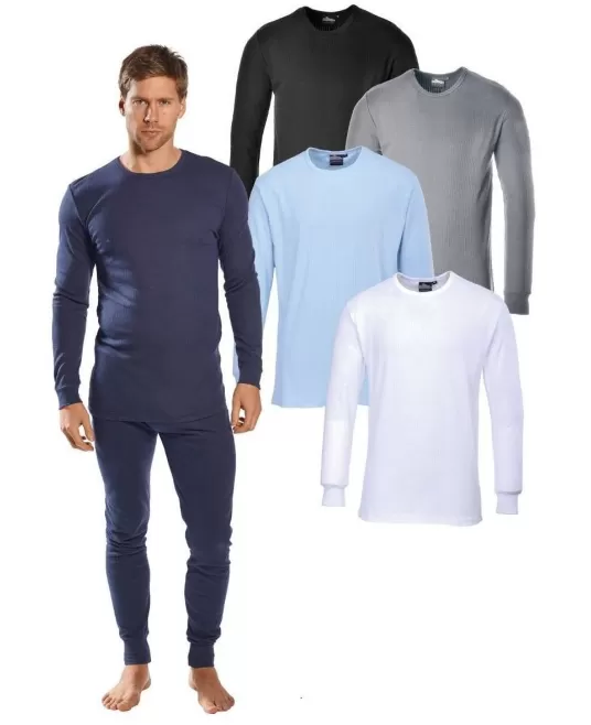 Tricou termic cu maneca lunga, protectie la frig, 200g/m2 [B123] Alb