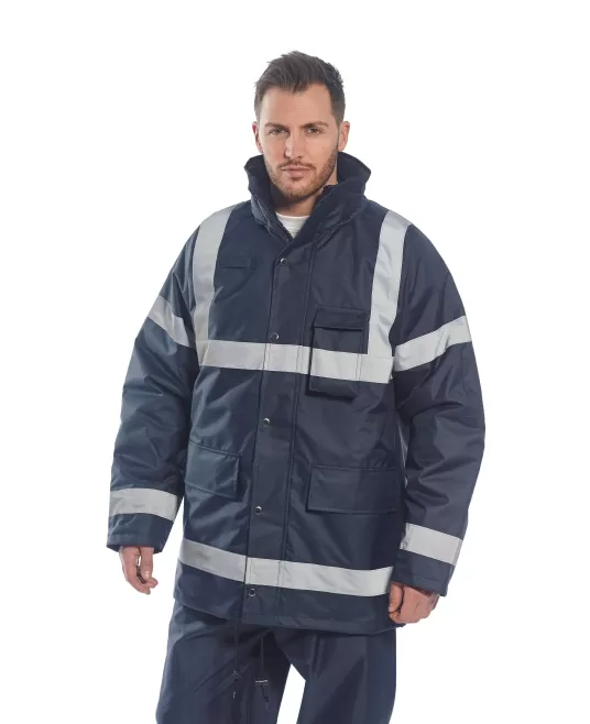Jacheta parka reflectorizanta vatuita, Bleumarin Jacheta parka reflectorizanta vatuita, Bleumarin