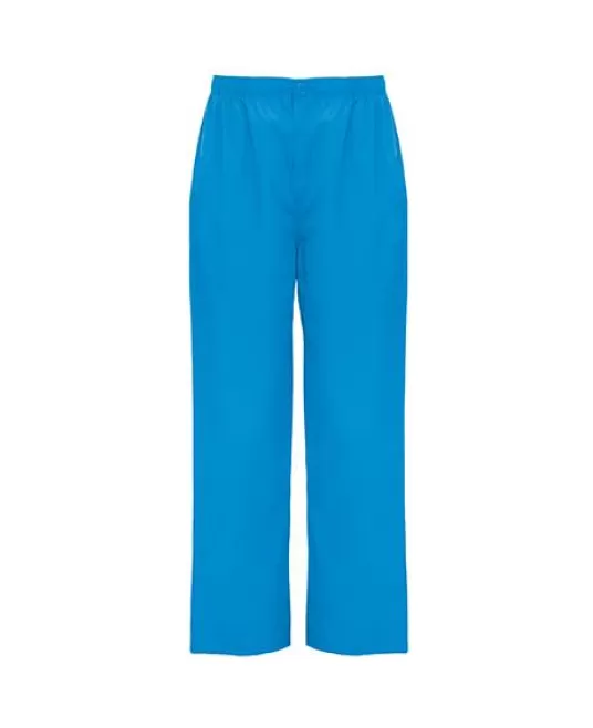 Pantaloni subtiri industria alimentara sau Curatenie, tercot 160g/m2,  albastru azuriu