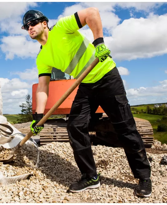 Tricou cu maneca scurta HiVis reflectorizant, calitate premium PW3 [T181] Galben fosforescent