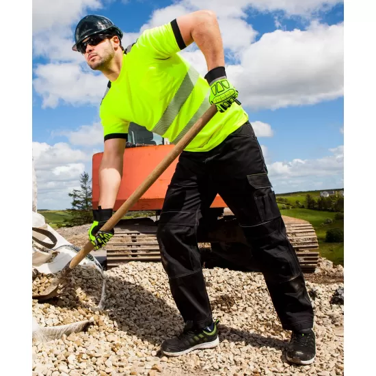 Tricou cu maneca scurta HiVis reflectorizant, calitate premium PW3 [T181] Galben fosforescent