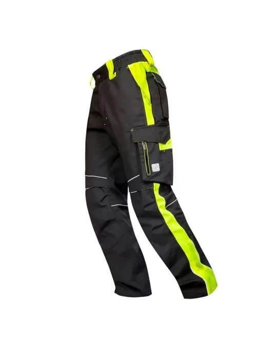 Pantaloni de lucru calitate premium, tercot kanvas 270g/m2 Neon Negru si galben Pantaloni de lucru calitate premium, tercot kanvas 270g/m2 Neon Negru si galben