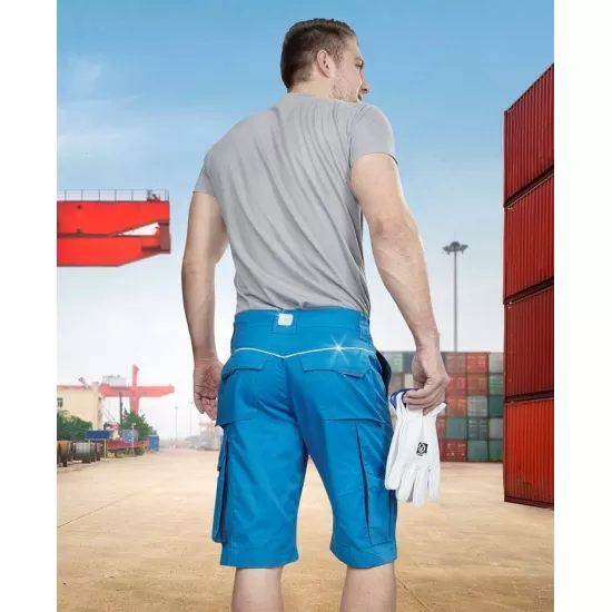 Pantaloni scurti de lucru, calitate excelenta, tercot 200g/m2, Summer, Albastru deschis Pantaloni scurti de lucru, calitate excelenta, tercot 200g/m2, Summer, Albastru deschis