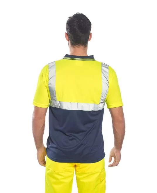 Tricou Polo Doua tonuri, Galben si bleumarin