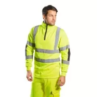 Hanorac HiVis cu fermoar scurt, 300g/m2, galben Hanorac HiVis cu fermoar scurt, 300g/m2, galben