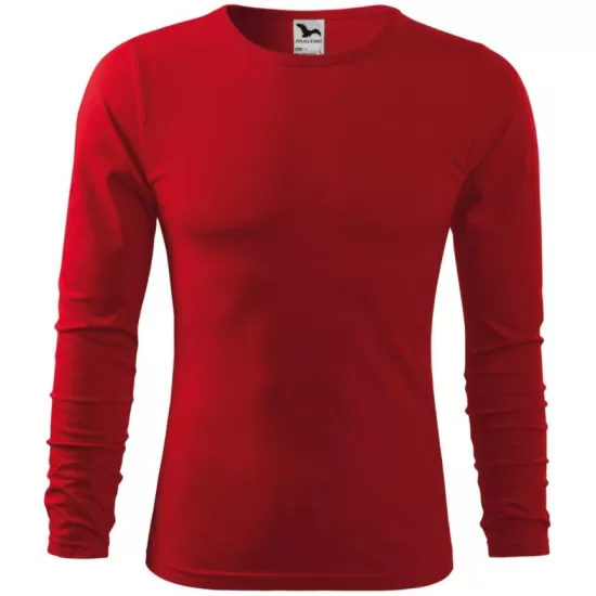 Tricou slimfit maneca lunga barbati, bumbac 160g/m2 LS 119 Malfini, Rosu Tricou slimfit maneca lunga barbati, bumbac 160g/m2 LS 119 Malfini, Rosu