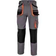 Pantaloni de lucru Carl, tercot 235g/m2, Gri cu portocaliu Pantaloni de lucru Carl, tercot 235g/m2, Gri cu portocaliu