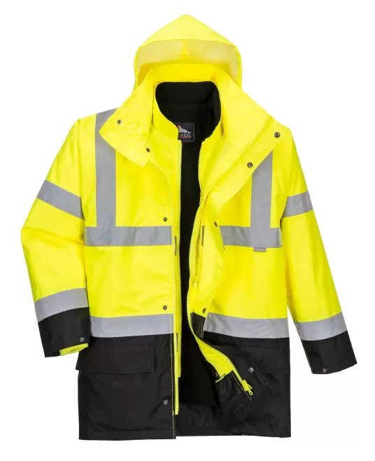 Jacheta reflectorizanta 5 în 1 galben-negru Jacheta reflectorizanta 5 în 1 galben-negru