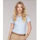 Camasa cu maneca scurta pentru femei, model cambrat, 110g/m2 [261 Flash] Alb