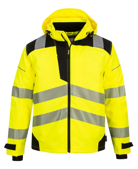 Jacheta de ploaie premium HiVis, Galben-negru