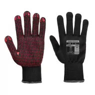 Manusi din nylon cu picouri PVC [A110] Negru