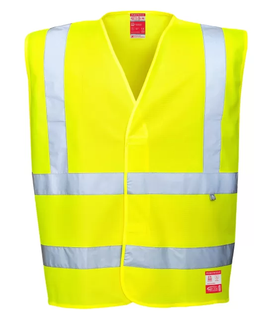 Vesta de protectie reflectorizanta, ignifuga, antistatica [FR71] Galben