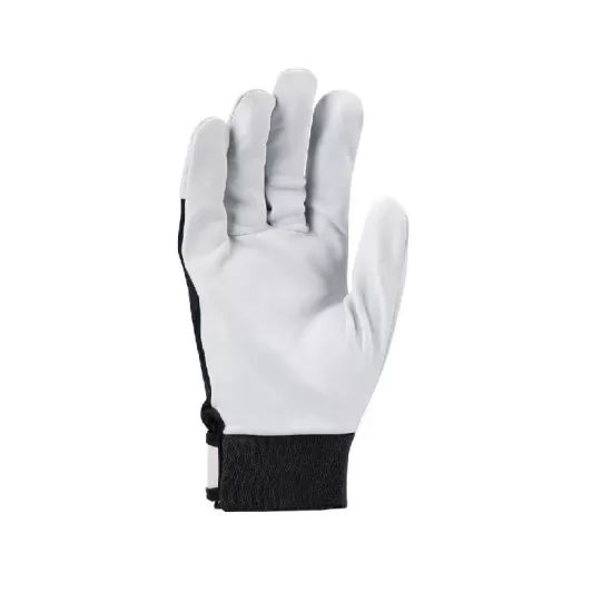 Manusi de protectie din piele de oaie, inchidere cu scai Gri si negru Manusi de protectie din piele de oaie, inchidere cu scai Gri si negru