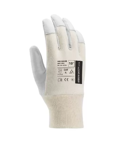 Manusi de protectie din piele de capra, manseta tricotata