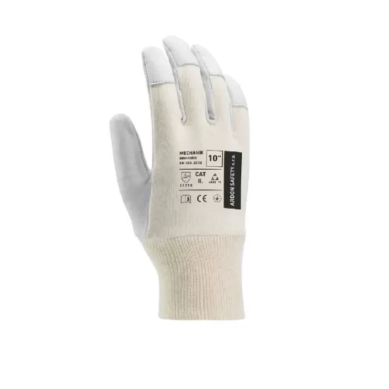 Manusi de protectie din piele de capra, Mechanik Gri Manusi de protectie din piele de capra, Mechanik Gri