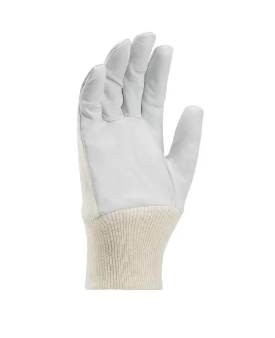 Manusi de protectie din piele de capra, manseta tricotata Manusi de protectie din piele de capra, manseta tricotata