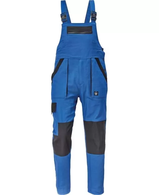 Salopeta cu pieptar bumbac 260g/m2, Max Neo Albastru