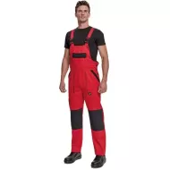 Salopeta cu pieptar bumbac 260g/m2, Max Neo Rosu