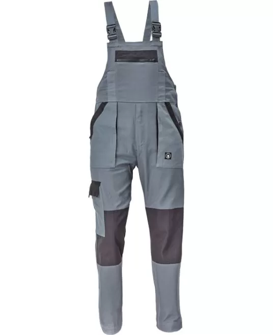 Salopeta cu pieptar bumbac 260g/m2, Max Neo Gri