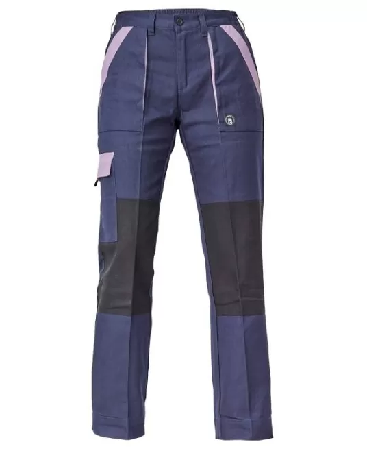 Pantaloni de lucru pentru femei, bleumarin cu mov, colectia Max Neo