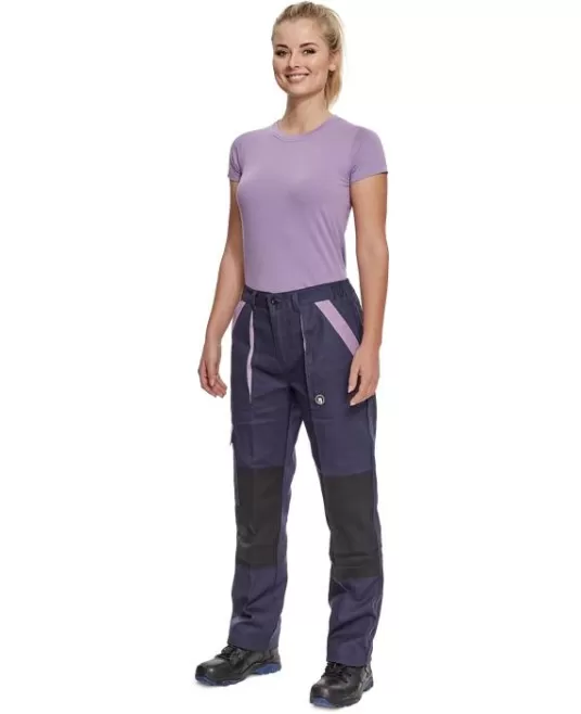 Pantaloni de lucru pentru femei, bleumarin cu mov, colectia Max Neo Pantaloni de lucru pentru femei, bleumarin cu mov, colectia Max Neo