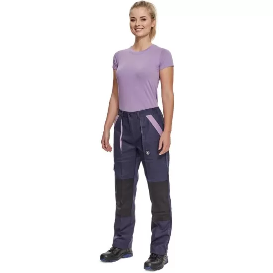 Pantaloni de lucru pentru femei, bleumarin cu mov, colectia Max Neo Pantaloni de lucru pentru femei, bleumarin cu mov, colectia Max Neo